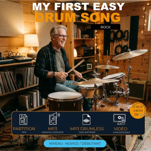 Partition de batterie débutant – My First Easy Drum Song – Méthode Marco