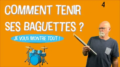 comment bien tenir ses baguettes à la batterie – vidéo pédagogique