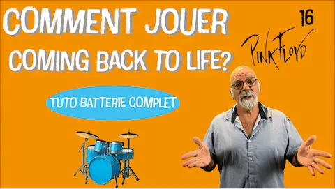 apprendre coming back to life à la batterie – vidéo pédagogique + partition à télécharger