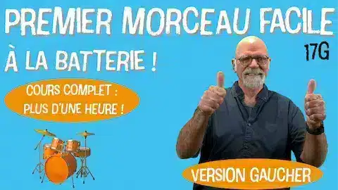 jouer my first easy drum song à la batterie – exercice simple-gaucher