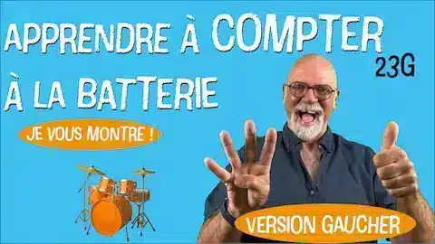 apprendre à compter en jouant de la batterie – vidéo pédagogique-gaucher