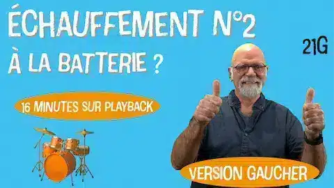 échauffement à la batterie sur playback – exercice guidé-gaucher
