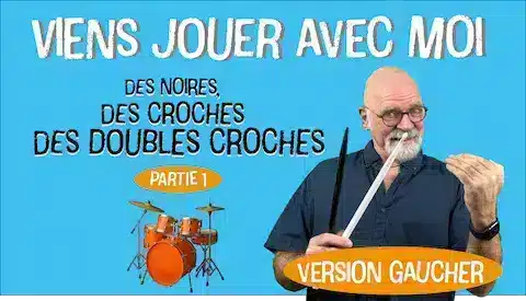 exercice de lecture : noire, croche, double croche – vidéo pédagogique-gaucher