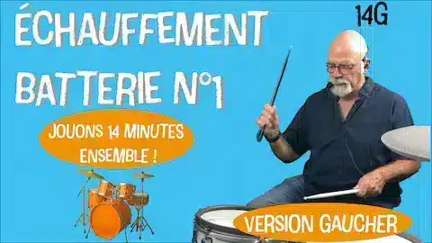 échauffement à la batterie sur playback – exercice guidé gaucher
