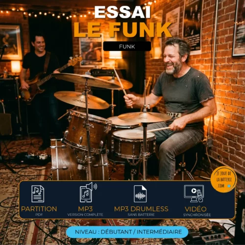 Partition de batterie – Essai Le Funk – Méthode Marco